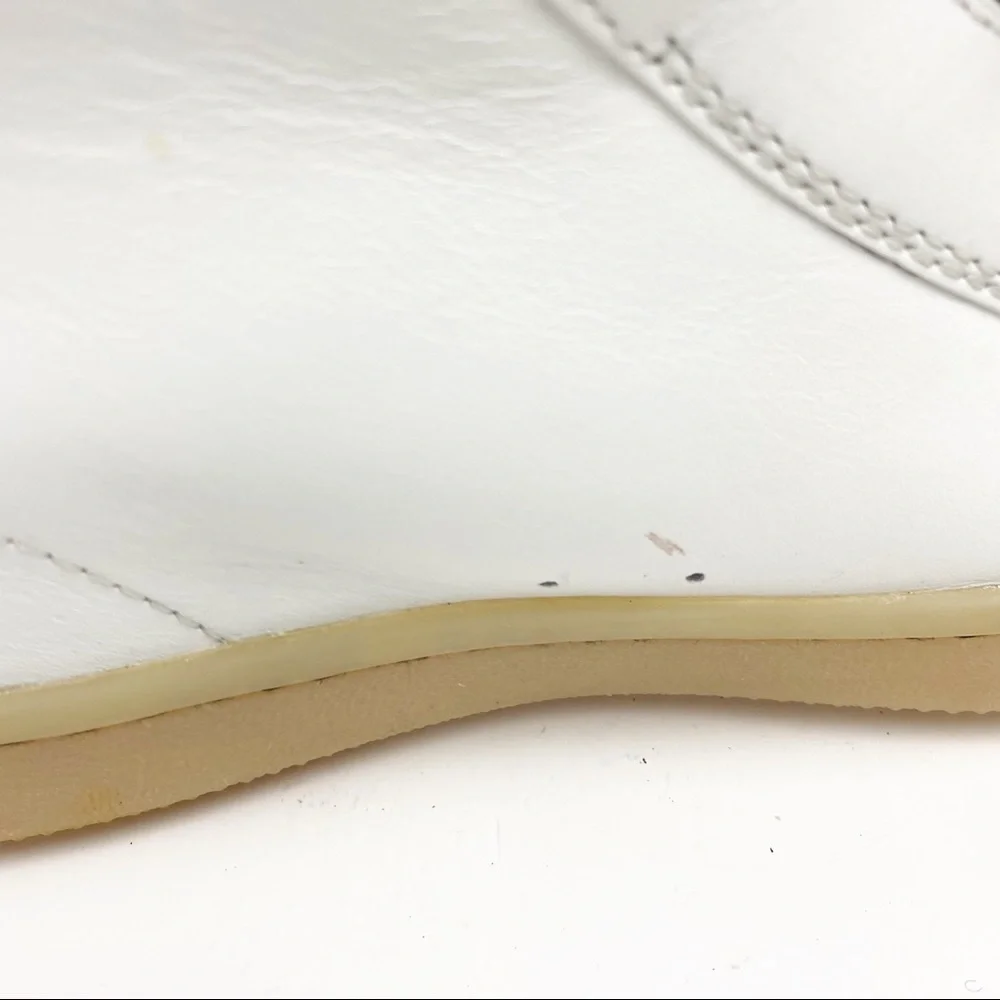 COACH Leather Colorblock High-Top Platform Wedge Shearling Boot Sneakers Size 6